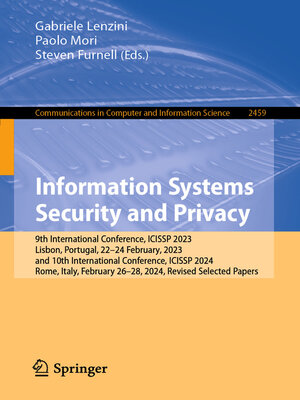 cover image of Information Systems Security and Privacy